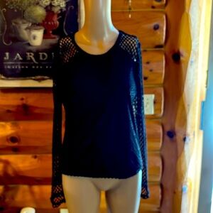 Black‎ Net Long Sleeve Shirt
